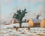 Winter Morning' titled to the artist's label verso, alongside various labels and later inscriptions by Roger Fry, oil on board, offered Mar 2026