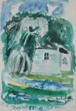 Church in Corsica by Anne Redpath, watercolour, sold Mar 2026