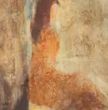 Female figure in an interior by Robert Sadler, oil on board, sold Mar 2026