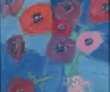 Anemones Eclatees by Robert Delval, oil on canvas, sold Mar 2026
