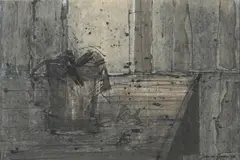 Still life with flower pot' 1970 by Jules de Goede, pencil, sold Mar 2026