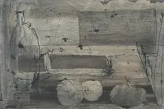 Still life with bottle' 1970 by Jules de Goede, pencil, sold Mar 2026