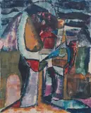 Couple in the Village by Muraina Oyelami, pencil, sold Mar 2026