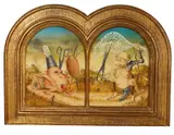 En coudre et en decoudre les Gladiateurs by Gérard Willemenot, oil, sold Mar 2026