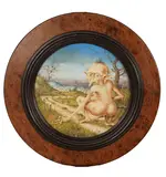 Le petit poussait au comment semer la merde by Gérard Willemenot, oil on panel, sold Mar 2026