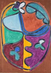 Study for Four Reds (No.1) by Derek Roberts, oil on canvas, sold Mar 2026