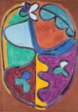 Study for Four Reds (No.1) by Derek Roberts, oil on canvas, sold Mar 2026