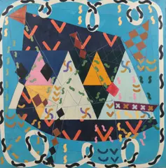 Painting on Blue Black, Dec 1988 - Nov 1990 by Derek Roberts, oil on canvas, sold Mar 2026