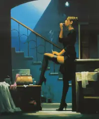 Dancer for Money by Jack Vettriano, pencil, sold Mar 2026