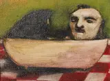 The Confessional by Peter Kennelly, oil on canvas, offered Mar 2026