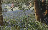 The Bluebell Riders' 2004 by Roy Miller, oil on canvas, sold Mar 2026