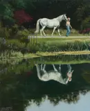 The White Horse' 2015, further signed, dated and titled verso by Roy Miller, oil on canvas, sold Mar 2026