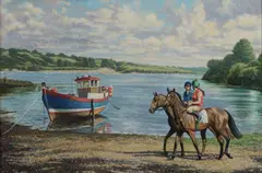 Ebb Tide by Roy Miller, oil on canvas, sold Mar 2026