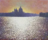 Entrance to the Grand Canal, Venice by Roy Miller, oil on canvas, sold Mar 2026