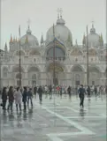 Wet Day in Venice by Roy Miller, oil on canvas, sold Mar 2026