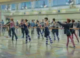 The Morning Class - The English National Ballet by Roy Miller, oil on canvas, sold Mar 2026