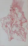A full-length sketch of a semi-nude model by William Russell Flint, watercolor, sold Mar 2026
