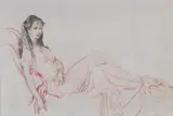 Study of a Reclining Woman by William Russell Flint, drawing, sold Mar 2026