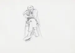 Seated Figure by Patrick George, pencil on paper, sold Mar 2026
