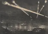 Searchlights over London by William Thomas Wood, Wood, sold Mar 2026