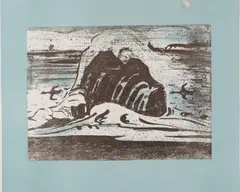 Cornish Coast Tile by Bernard Leach Ch, pencil, sold Mar 2026