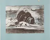 Cornish Coast Tile by Bernard Leach Ch, pencil, sold Mar 2026
