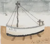 Aldeburgh fishing boats by Mary Fedden Obe Ra Pprwa, pencil, sold Mar 2026