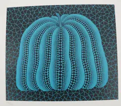 Pumpkin (Blue and Black) by Yayoi Kusama, pencil, sold Mar 2026