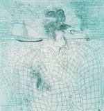 Short Hair, Tweed Suit by John Byrne, Print Studio, the image, sold Mar 2026