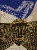 Guardar Misteri' 1982 by Mimmo Paladino, pencil, sold Mar 2026