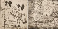and by Jock McFadyen, pencil, offered Mar 2026