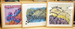Abstract compositions by Mary Tambini, oil, sold Mar 2026