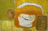 Yellow composition by Nina Ross, oil, sold Mar 2026