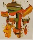 Abstract composition by Antal Biró, ink, sold Mar 2026