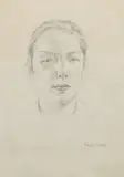 Study of a woman by Phyllis Dodd, pencil, sold Mar 2026