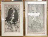 Surreal figural compositions by Suha Yusuf, print (other), sold Mar 2026