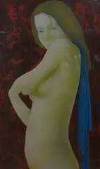 Young Nude in Three Quarter View by Alain Bonnefoit, pencil, offered Mar 2026