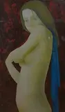 Young Nude in Three Quarter View by Alain Bonnefoit, pencil, offered Mar 2026