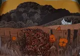 Poppies and Downs by Robert Tavener, pencil, sold Mar 2026