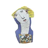 An abstract ceramic bust of a woman by Christy Keeney, sculpture, sold Mar 2026