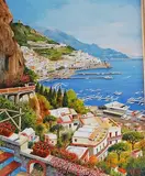 Amalfi by Vittorio Izzo, 2017, oil on canvas, offered Mar 2026