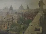 Oxford from Trinity College Chapel by Ernest Alfred Sallis Benney, ink, sold Mar 2026