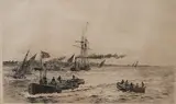 Sail and Steam, The Thames by William Lionel Wyllie, pencil, sold Mar 2026