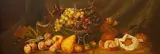 Still life of fruit and a pedestal bowl by L. Burrows, 1914, oil on canvas, sold Mar 2026