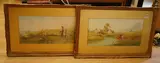 Riverscape with figures and flock of sheep on a hillside by John Henry Bradley, watercolor, offered Mar 2026