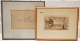 The Fishers, Turvey, Bedfordshire by John William Burgon, 1843, watercolour, offered Mar 2026