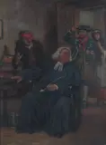 The Chaplain of the Fleet’ signed lower left by David Wilkie, oil on board, offered Mar 2026