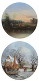 Summer’ and ‘Winter’ one signed Robt by Robert Burrows, oil, sold Mar 2026