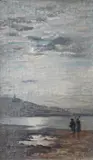 Moonlight Scene by Adolphe-Félix Cals, oil on canvas, sold Mar 2026