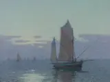 Off the Breton Coast by Tom Robertson, oil on canvas, sold Mar 2026